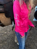 Cool Cowgirl®  Perforated Cooling Shirt! Brown Background with Brands Print (Copy)