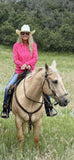 Cool Cowgirl®  Perforated Cooling Shirt! Brown Background with Brands Print (Copy)
