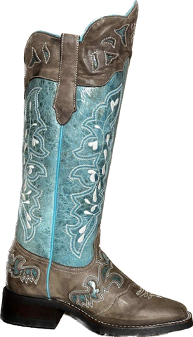 Frost Style Tall Buckaroo in Turquoise w/shin protection