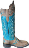 Frost Style Tall Buckaroo in Rich Dark Turquoise w/shin protection