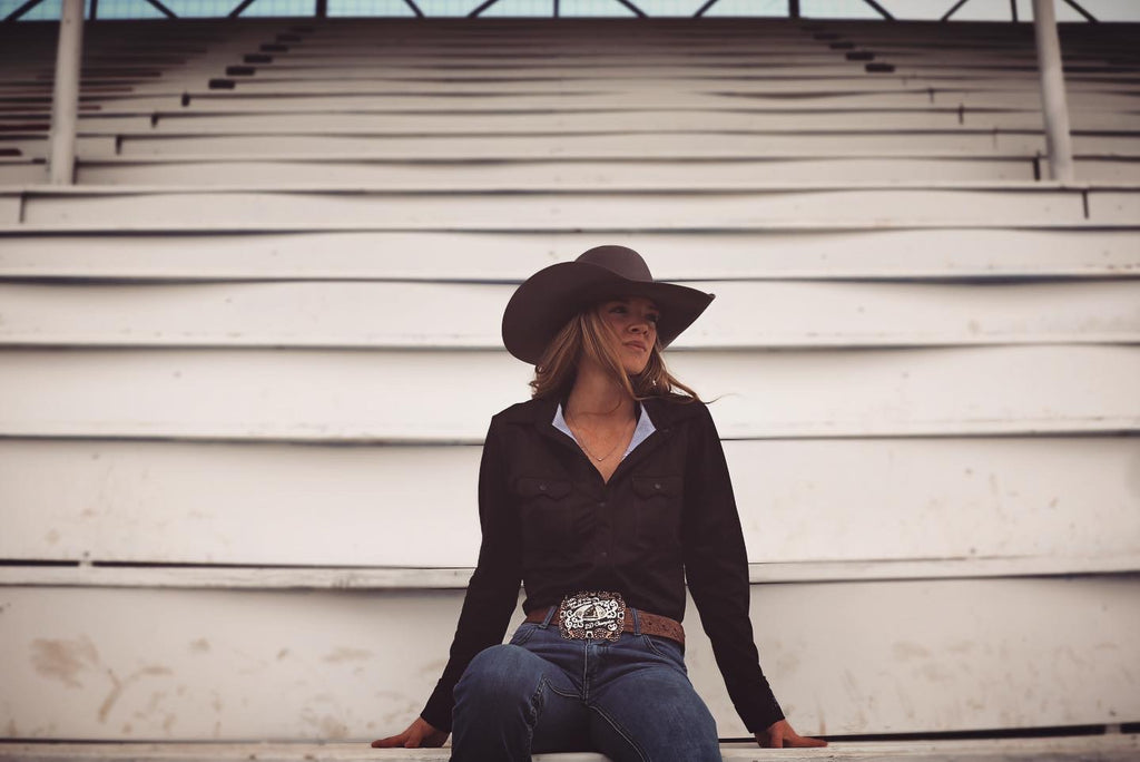Cool Cowgirl® Perforated Cooling Shirts! Solid Black