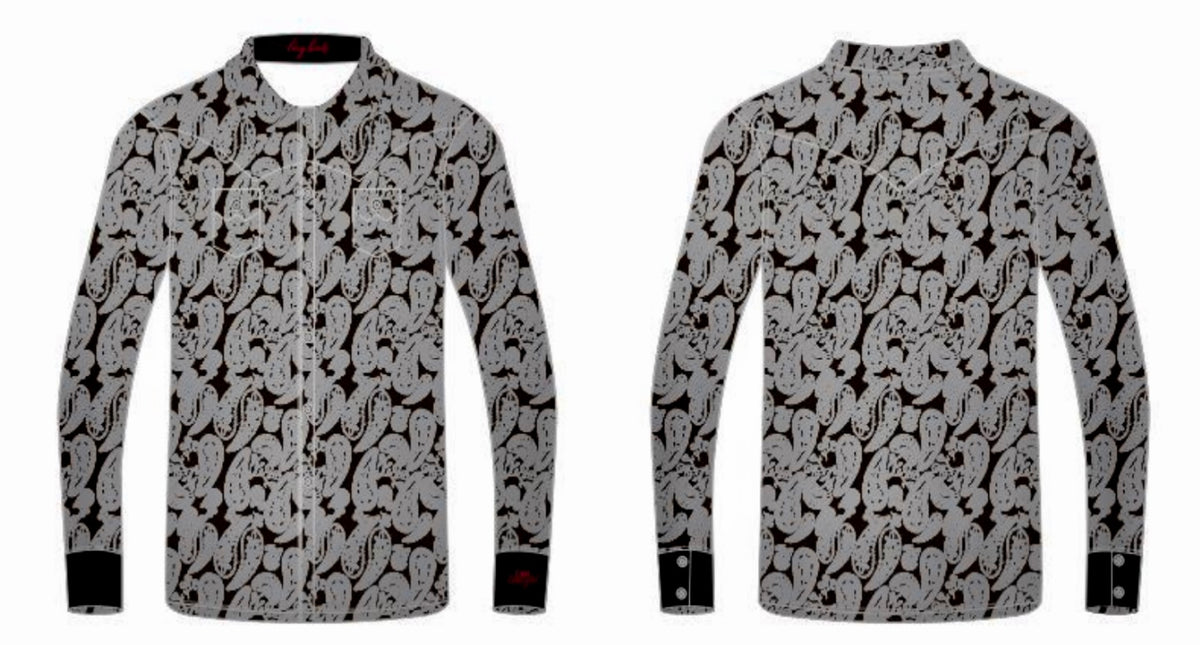 Cool Cowgirl® Perforated Cooling Shirts! Black Paisley