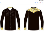Cool Cowgirl® Perforated Cooling Shirts! Black with Sunflower Trim