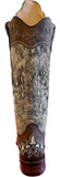 Frost Style Tall Buckaroo in Lighter Brindle Hair-On w/ undetectable shin protection