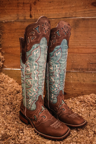 ‼️CLOSE OUT‼️ Frost Style Tall Buckaroo in Turquoise without Shin Protection