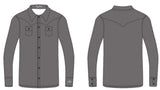 HOT Cowgirl® Shirts! Gray Velvet with White Tassels Across Back and Down Arm