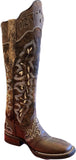 Tall Dark Brindle Hair-On w/shin protection