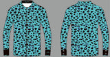 Cool Cowgirl® Perforated Cooling Shirts! Turquoise Leopard with Black Trim