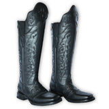 Tall Black Smooth Leather w/Shin Protection
