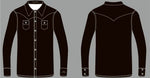 HOT Cowgirl® Shirts! Black Velvet with Black Tassels Across Back and Down Arms
